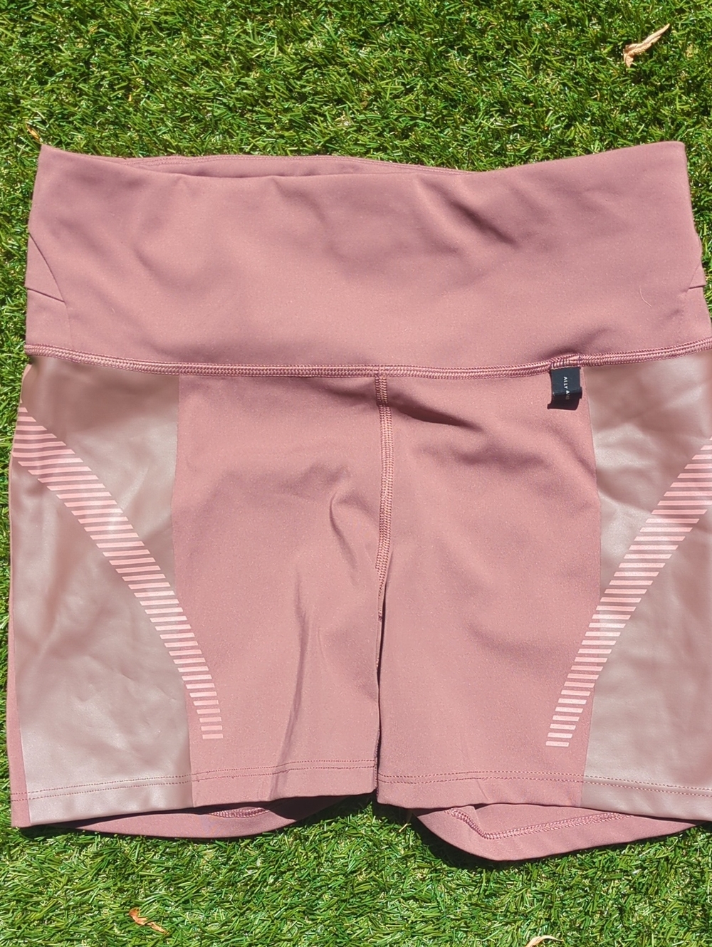Allyson Felix X Athleta Mauve High-Rise Double Reinforced Athletic Shorts